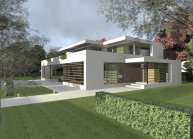 Projekt rozlehlé rodinné vily v Kladně od architekta Radomíra Grafka